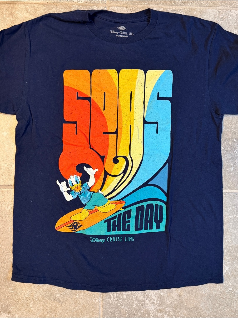 Official Disney Cruise Line Donald Duck "Seas The Day" Graphic T-Shirt